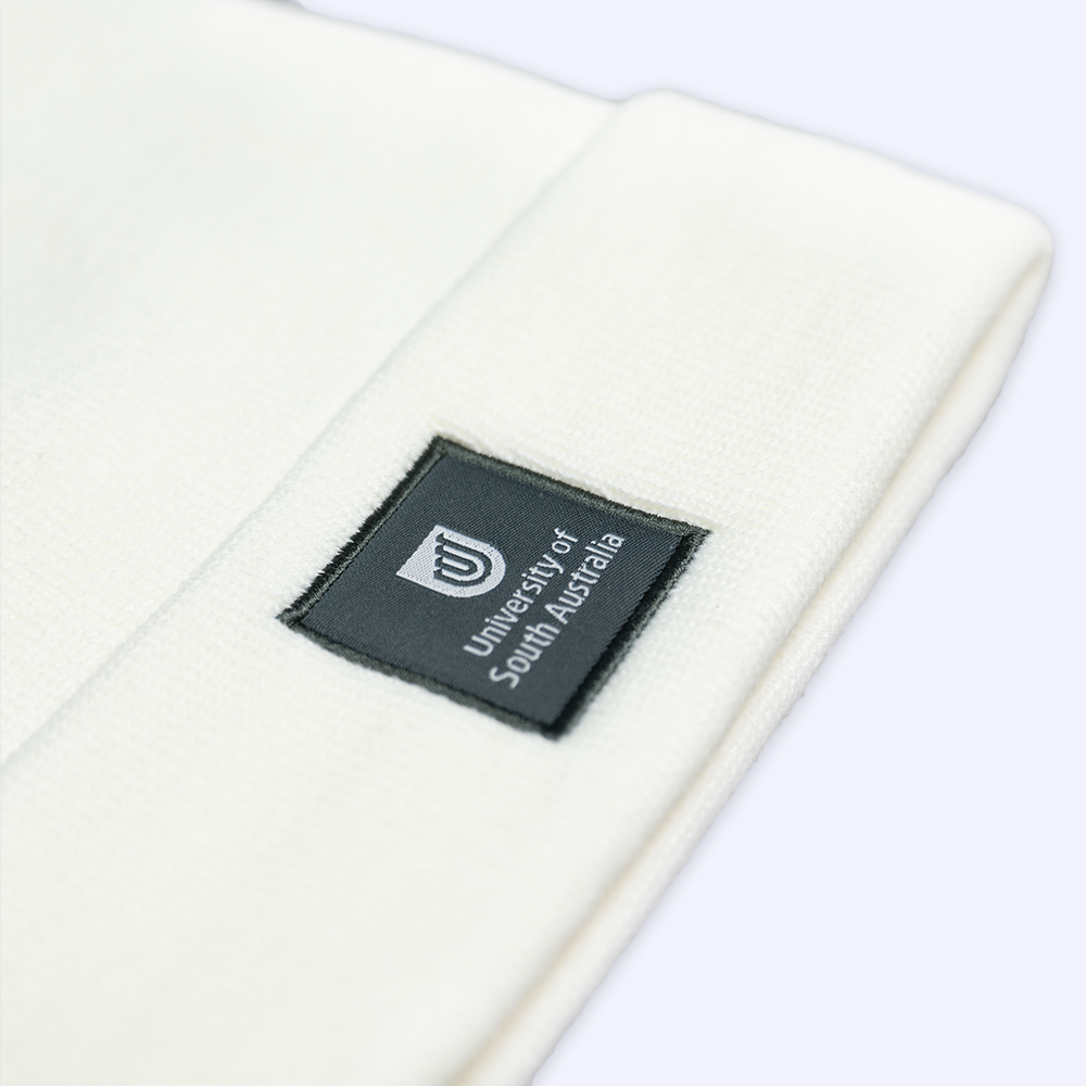 UniSA White Beanie