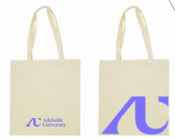 Adelaide University Cotton Tote- Jacaranda Logo