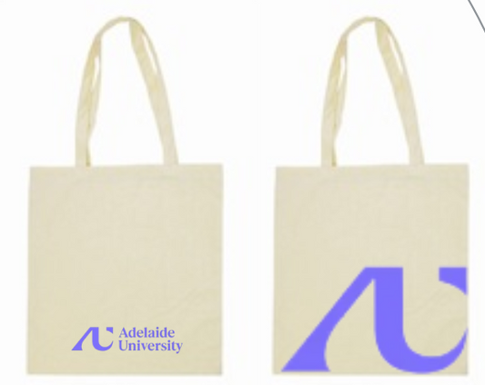 Adelaide University Cotton Tote- Jacaranda Logo