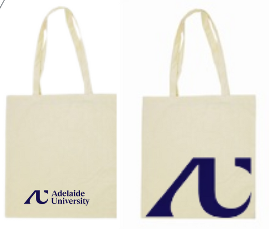 Adelaide University Cotton Tote- Navy Logo