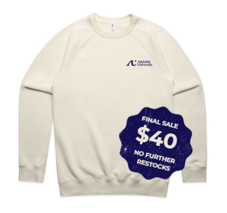 Adelaide University Crew Neck in Ecru Cream