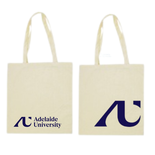 Adelaide University Cotton Tote- Navy Logo