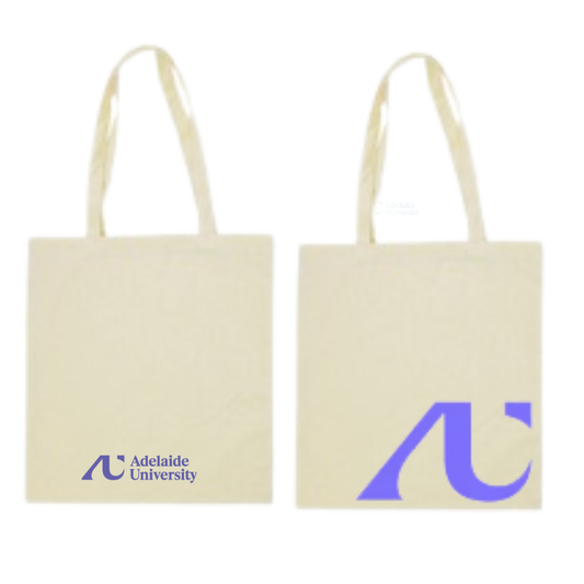 Adelaide University Cotton Tote- Jacaranda Logo